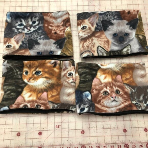 Reversible Kitten Fleece Neck Warmer: Cat Lover Gift - Picture 5 of 10